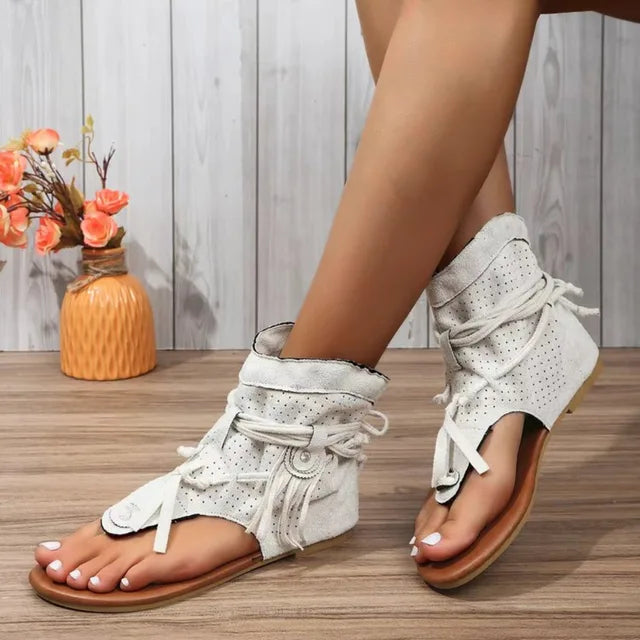 Damen-Sandalen-Retro-Tassel-Flip-Flops-Gummi-Sommer