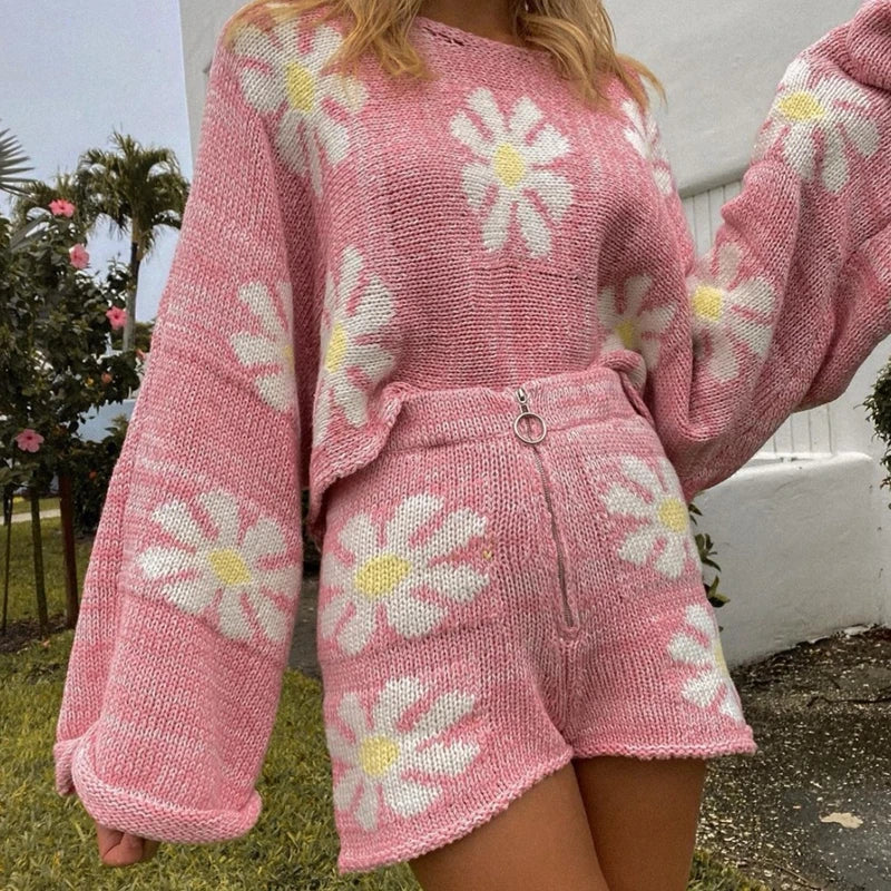 Daphne Trendy Strickblumen Satz