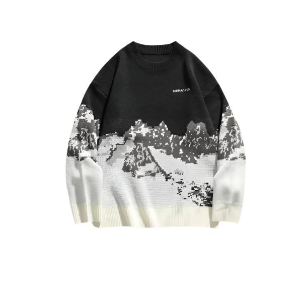 Männer - Pullover - Lässig gestrickt - Grafik Pullover - Winter