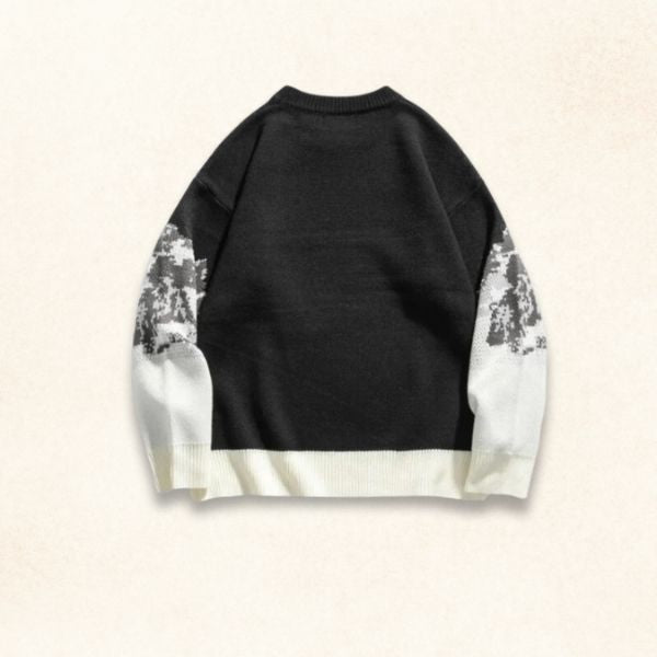 Männer - Pullover - Lässig gestrickt - Grafik Pullover - Winter