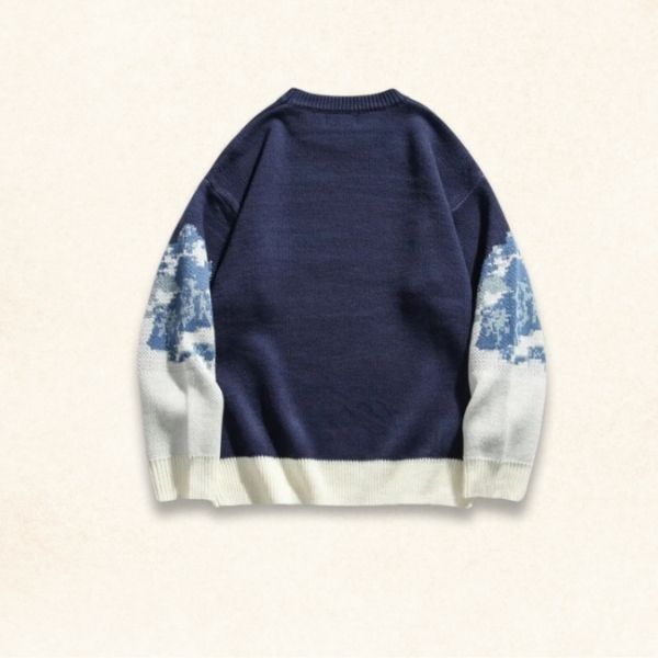 Männer - Pullover - Lässig gestrickt - Grafik Pullover - Winter