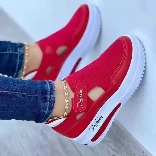 Damen- Schuhe- orthopädische Sneaker- Baumwolle- Sommer