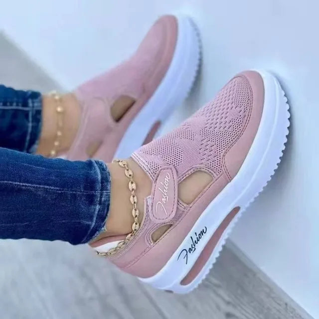 Damen- Schuhe- orthopädische Sneaker- Baumwolle- Sommer