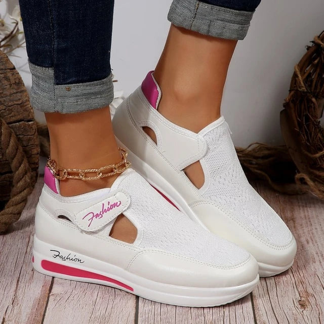 Damen- Schuhe- orthopädische Sneaker- Baumwolle- Sommer