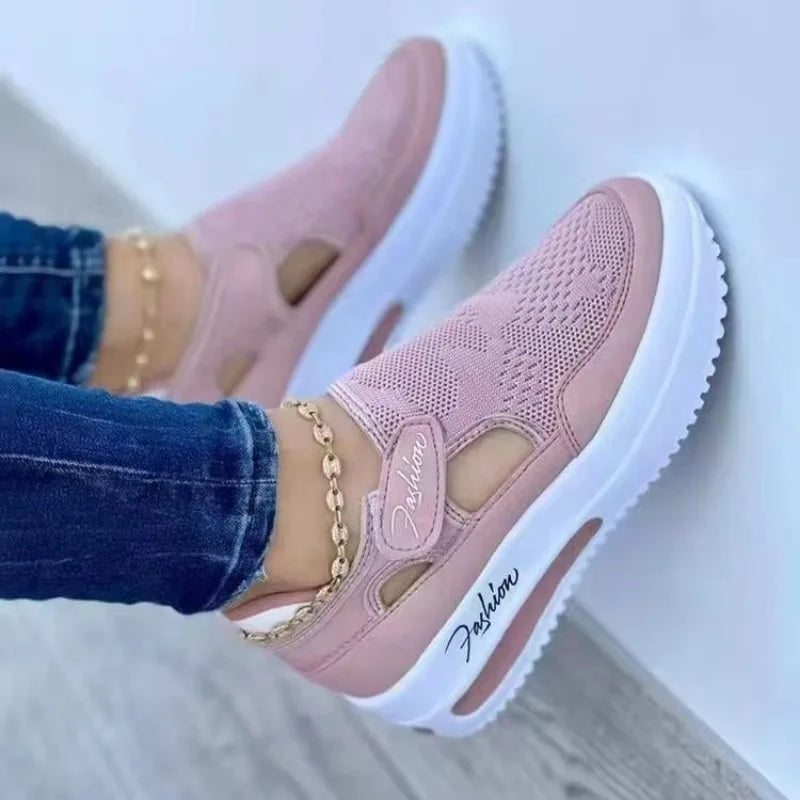 Damen- Schuhe- orthopädische Sneaker- Baumwolle- Sommer