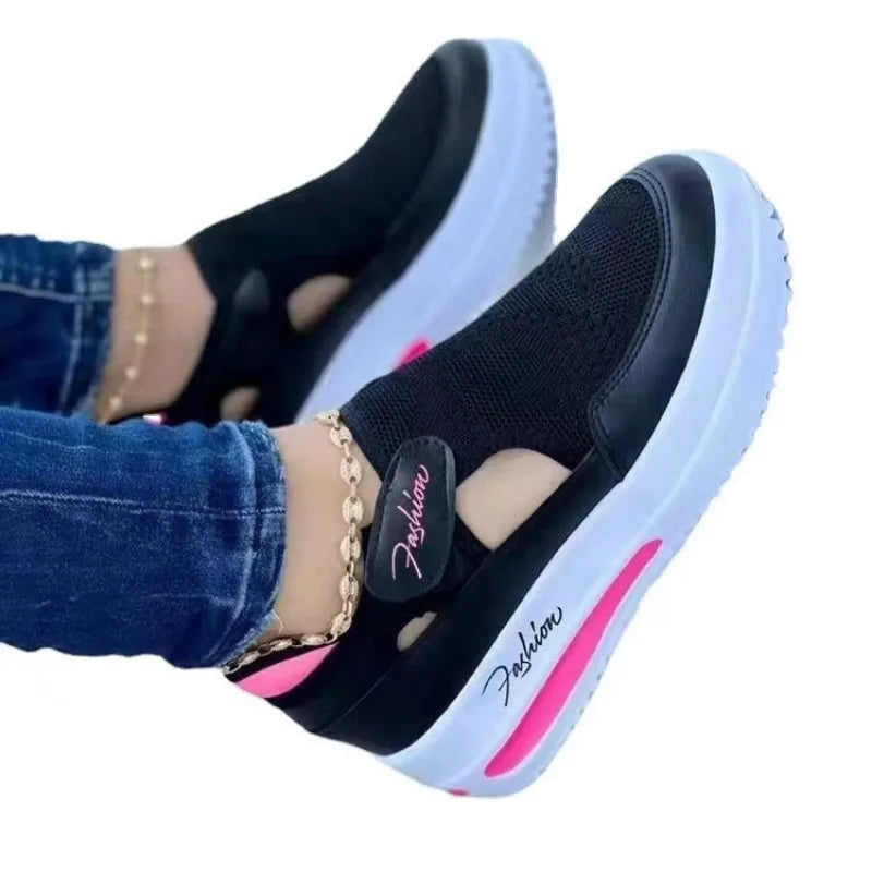 Damen- Schuhe- orthopädische Sneaker- Baumwolle- Sommer