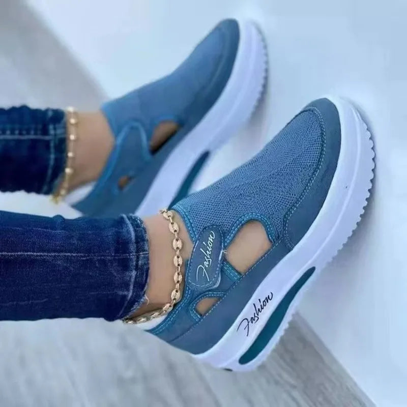 Damen- Schuhe- orthopädische Sneaker- Baumwolle- Sommer