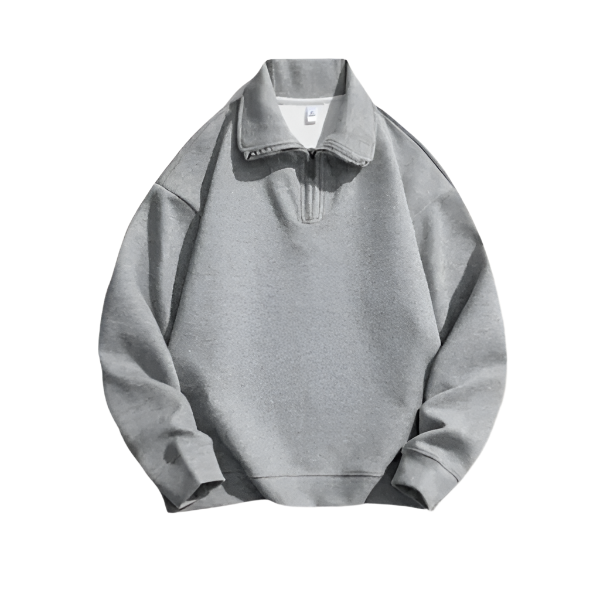 Männer - Sweatshirt - Halber Reißverschluss Design - Winter