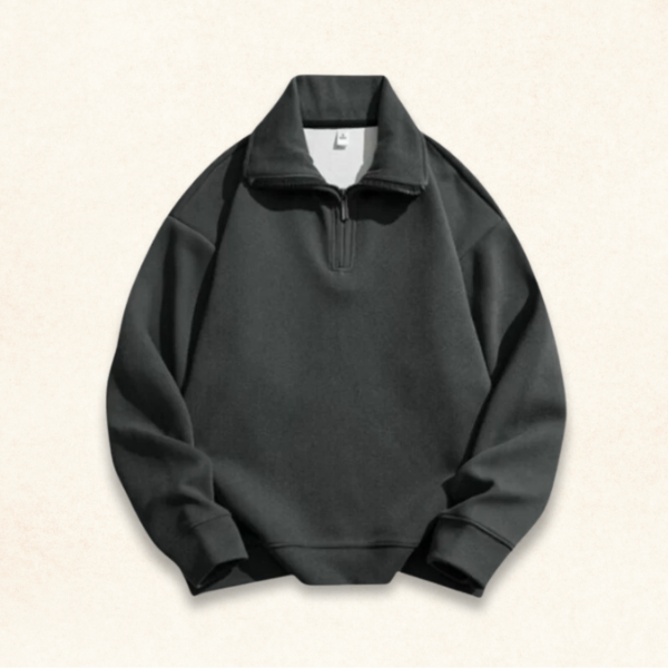 Männer - Sweatshirt - Halber Reißverschluss Design - Winter