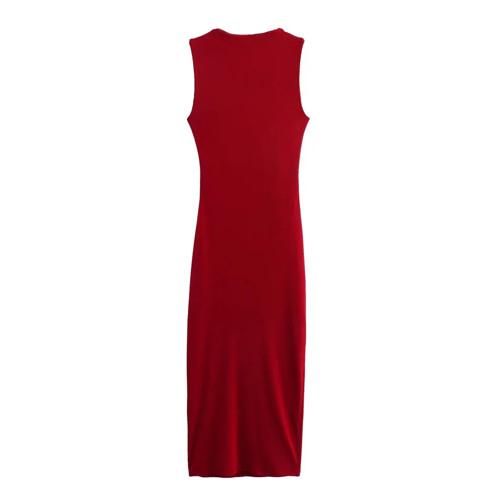 Damen - Kleid - Schmale Passform - Gefaltetes Garn - Sommer