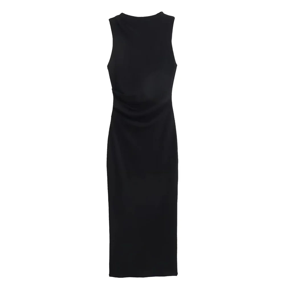 Damen - Kleid - Schmale Passform - Gefaltetes Garn - Sommer