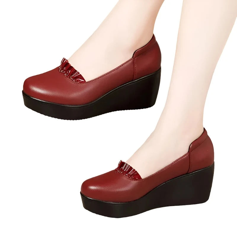 Damen-Sandalen- Schlupf- zehennah- Rüschendekor- Gummi - Sommer