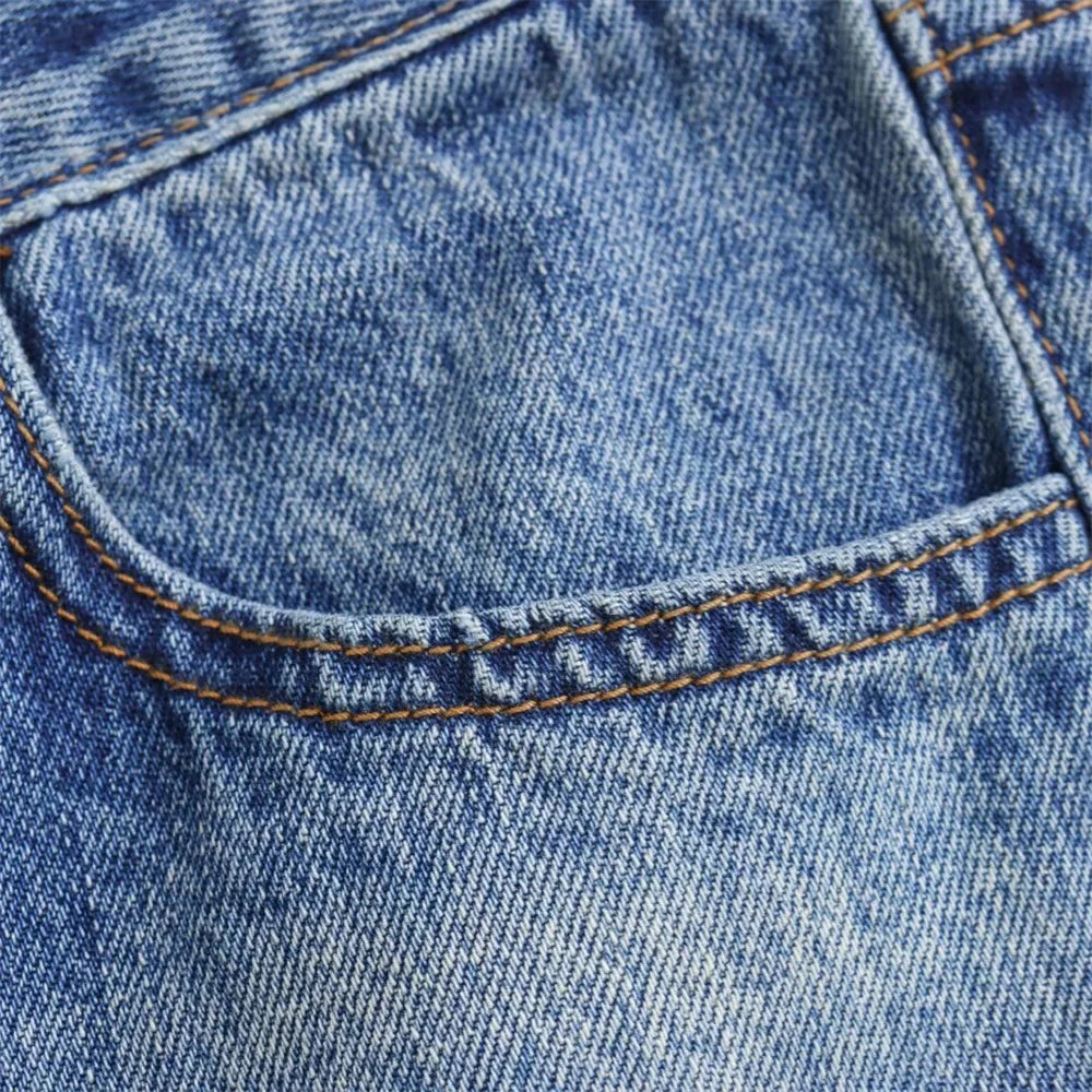 Damen - Jeans - Lässig, vielseitig, weites Bein, mittlere Taille - Denim
