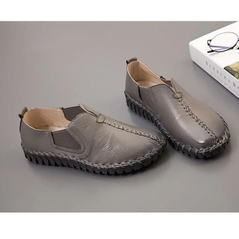 Damen- Schuhe- flach- einfarbig- Kunstleder- Sommer