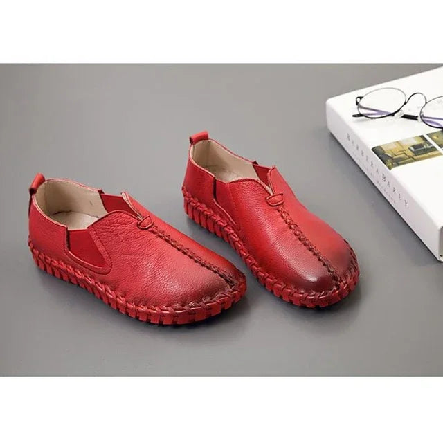 Damen- Schuhe- flach- einfarbig- Kunstleder- Sommer