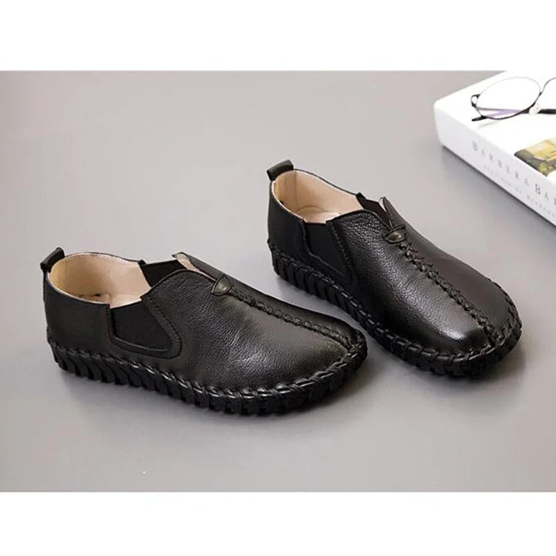 Damen- Schuhe- flach- einfarbig- Kunstleder- Sommer