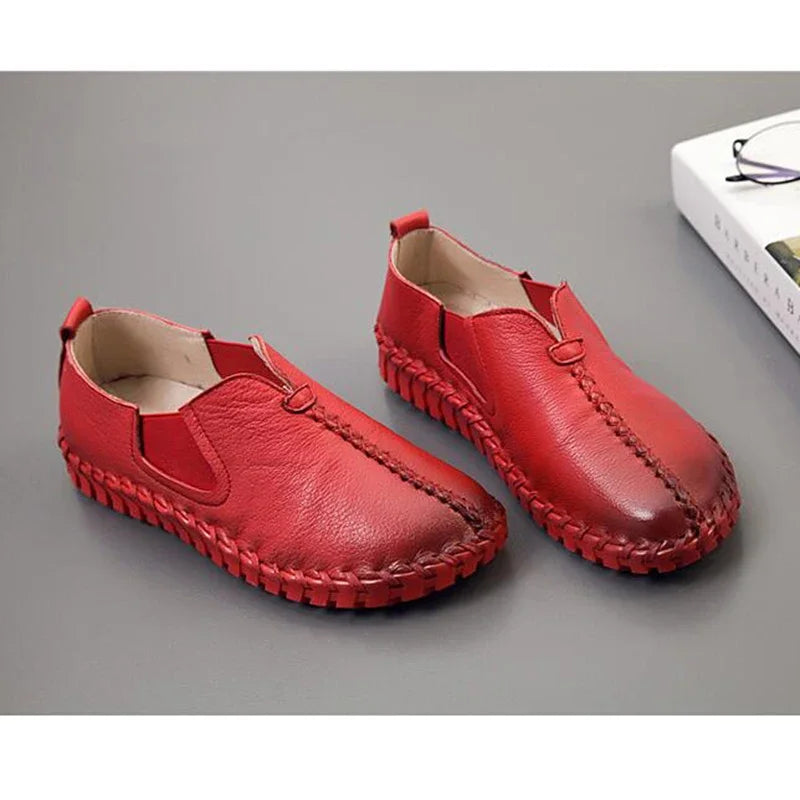 Damen- Schuhe- flach- einfarbig- Kunstleder- Sommer