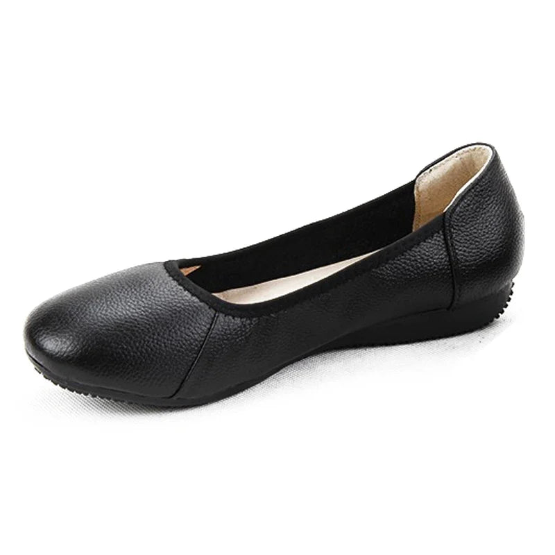 Damen - Schuhe - Echtes Leder - Ballerinas - Runde Schuhspitze - Sommer