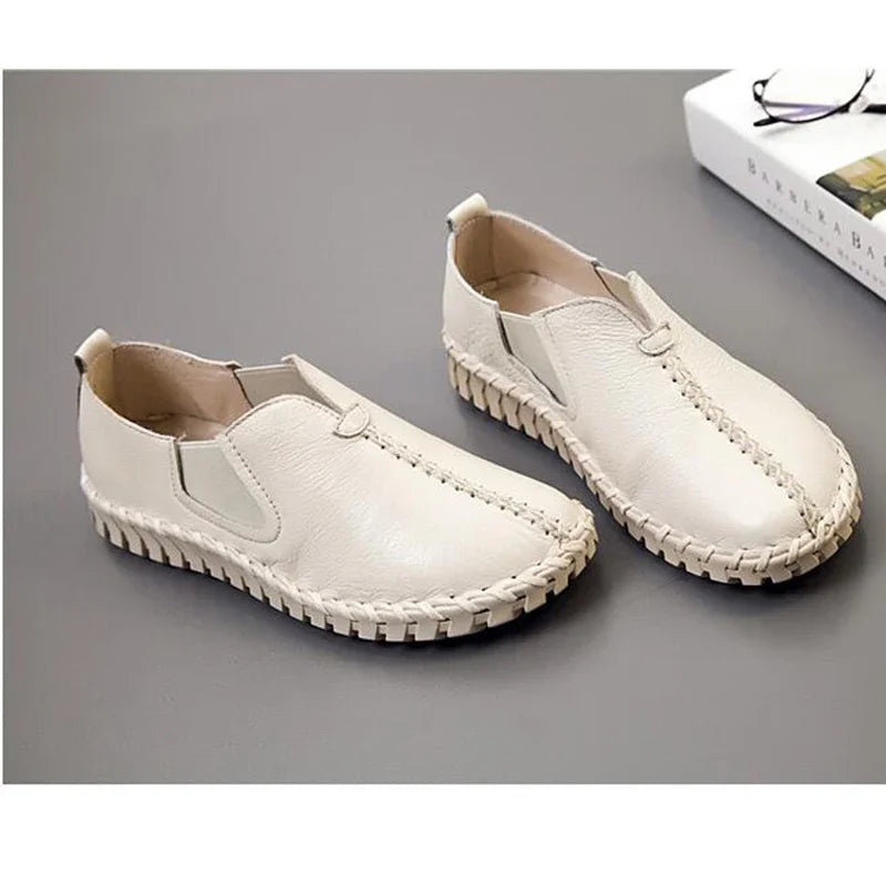 Damen- Schuhe- flach- einfarbig- Kunstleder- Sommer