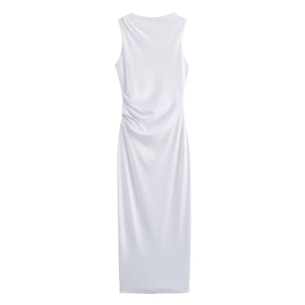 Damen - Kleid - Schmale Passform - Gefaltetes Garn - Sommer