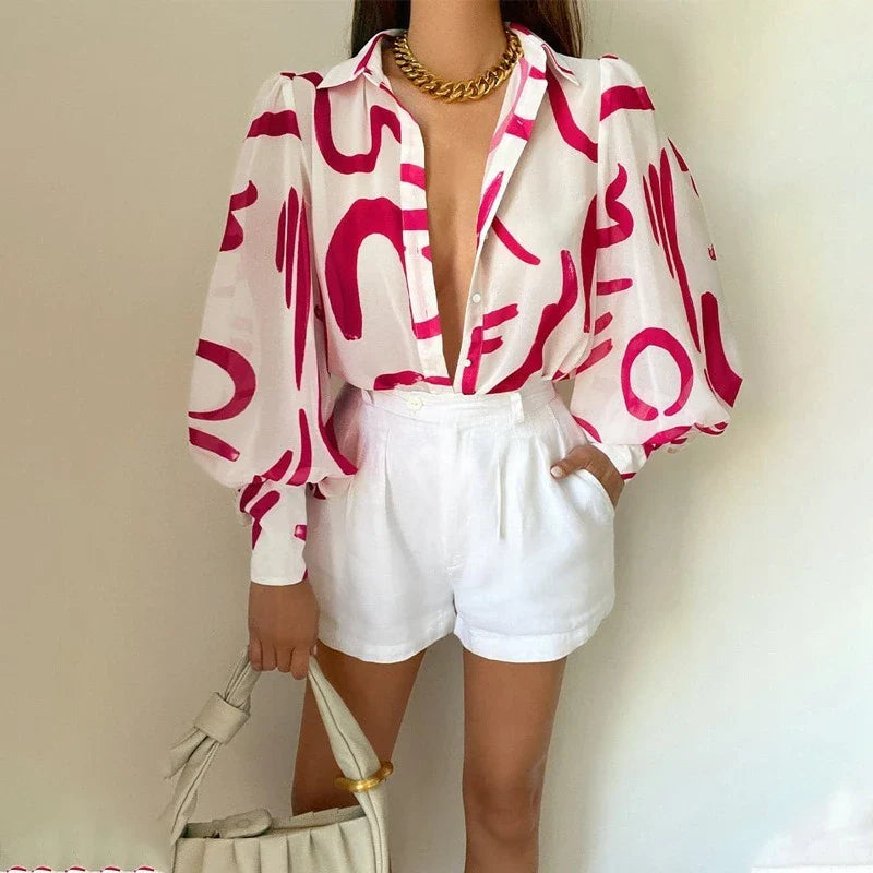 Weiche Damenbluse im Sommerlook in Pastellfarben