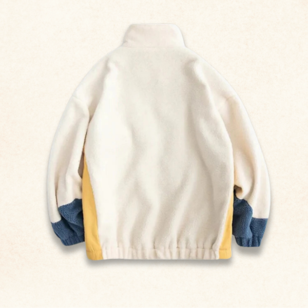 Männer - Jacke - Color Block Lambswool - Sherpa Fleece wattiert - Winter