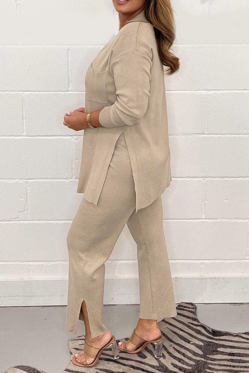 Klassischer einfarbiger Anzug für Frauen perfekt für den Streetstyle