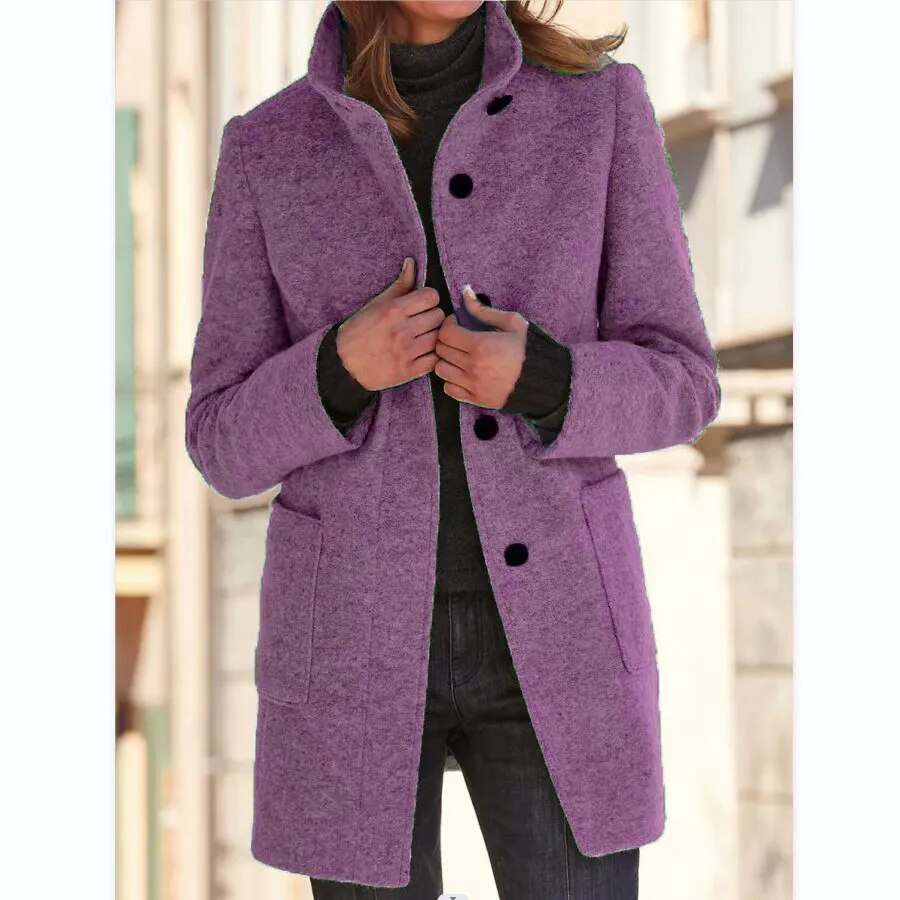 Damen - Sakko Anzug - Einreihig - Elegant Einfarbig - Winter