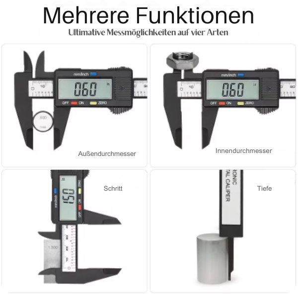 150mm/100mm Digitaler Messschieber: Kohlefaser-Mikrometer Messwerkzeug