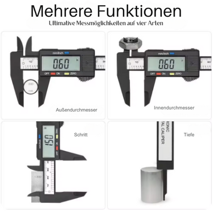 150mm/100mm Digitaler Messschieber: Kohlefaser-Mikrometer Messwerkzeug