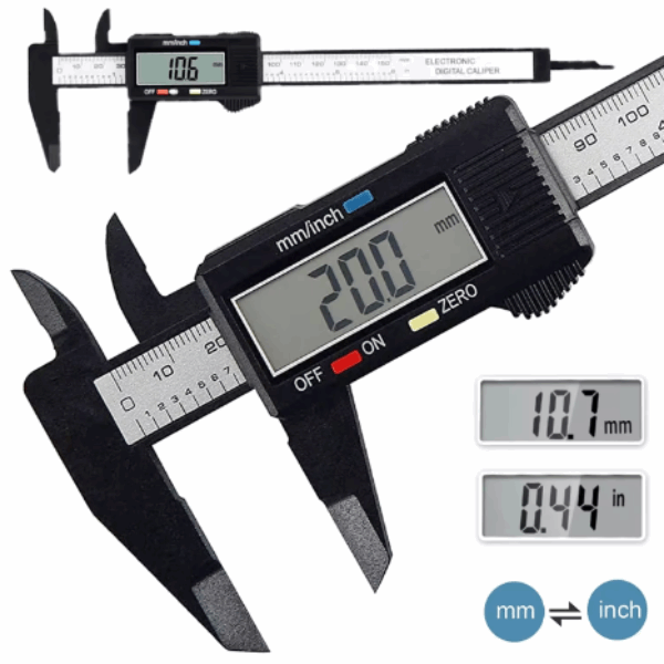 150mm/100mm Digitaler Messschieber: Kohlefaser-Mikrometer Messwerkzeug