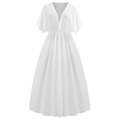 Unifarbenes lockeres Sommerkleid