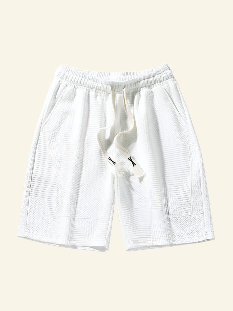 Unifarbenes Oberteil und Shorts mit Kordelzug für Sommerkleidung