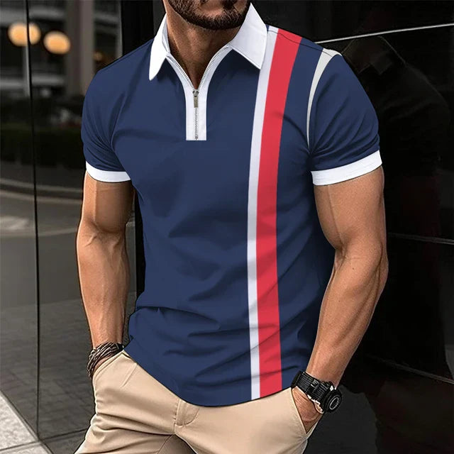 Stilvolles Poloshirt mit Reißverschluss für Männer