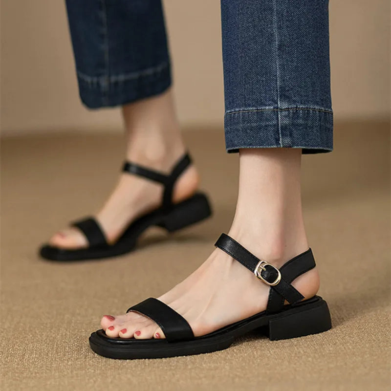 Damen-Sandalen- Sling Back offener Zeh- Sommer