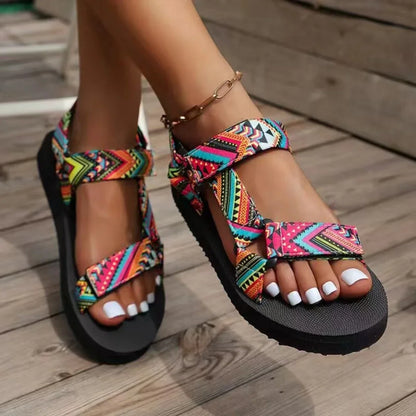 Damen-Sandalen- offene Zehenpartie- Gummi- Sommer