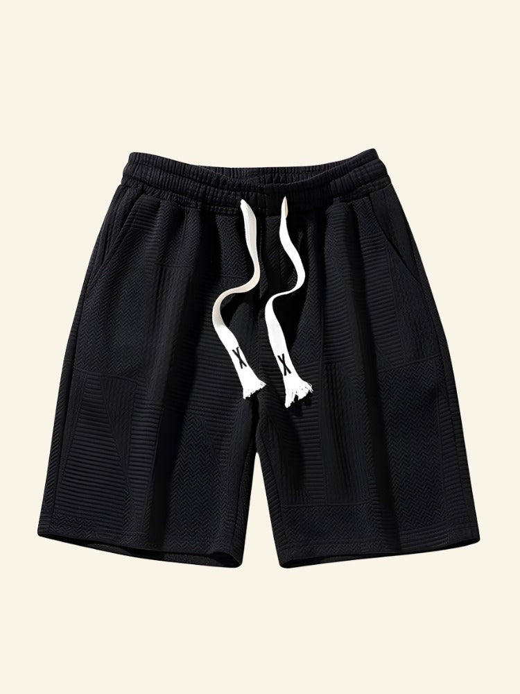 Unifarbenes Oberteil und Shorts mit Kordelzug für Sommerkleidung