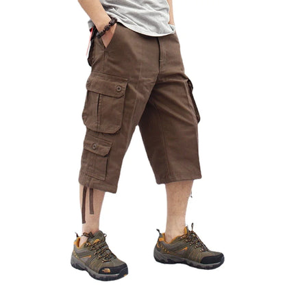 Mario Lange Cargo Shorts Gekürzte Hose Militär Tarnmuster