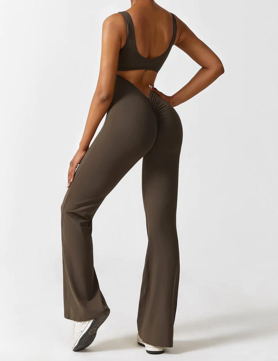 FLO | V-BACK FLARED JUMPSUIT - Flozina