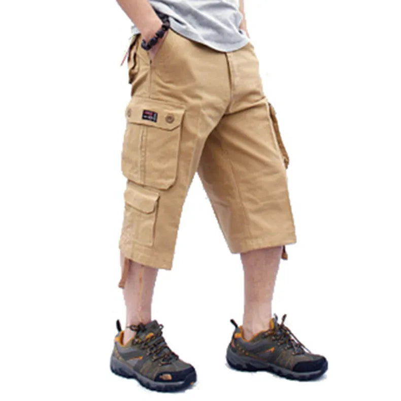 Mario Lange Cargo Shorts Gekürzte Hose Militär Tarnmuster