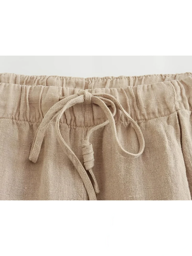 Stilvolle Carved zurück mit breiten Hosen casua Set in Farbe perfekt für summe