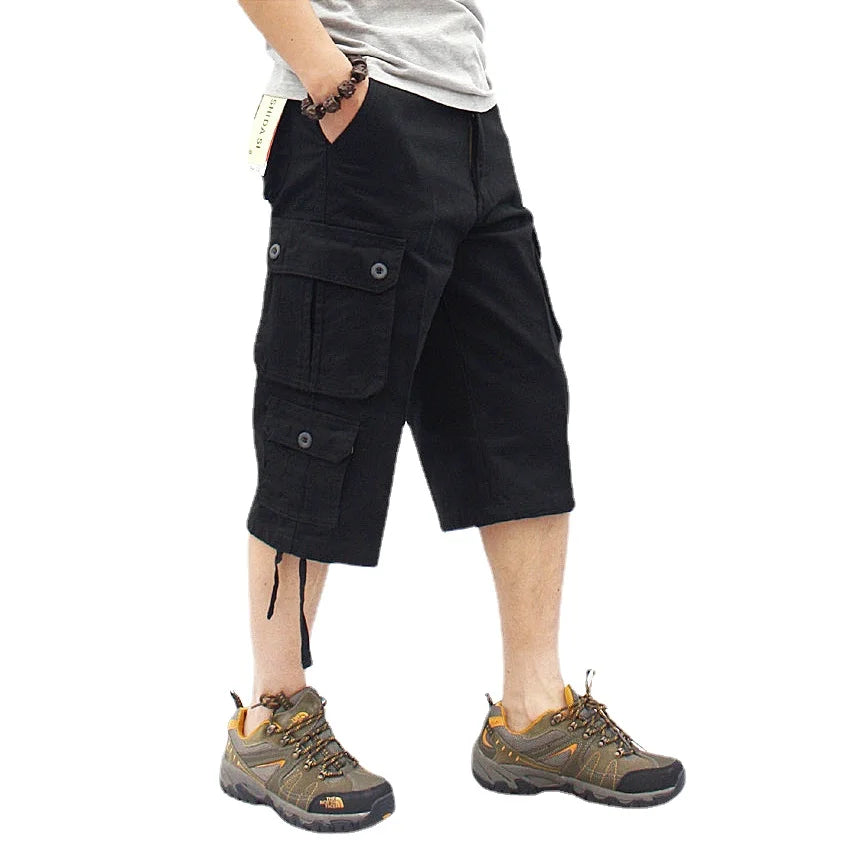 Mario Lange Cargo Shorts Gekürzte Hose Militär Tarnmuster