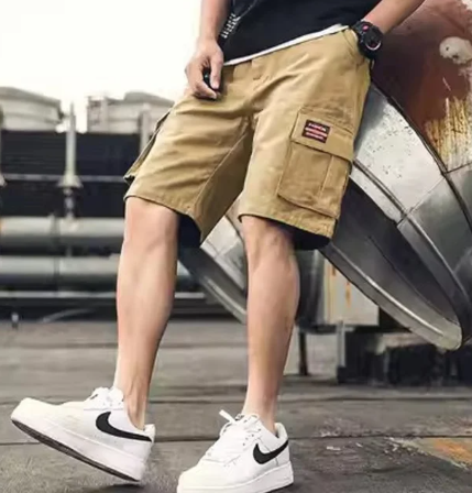 Herren Cargo-Shorts mit mehreren Taschen gerade Shorts
