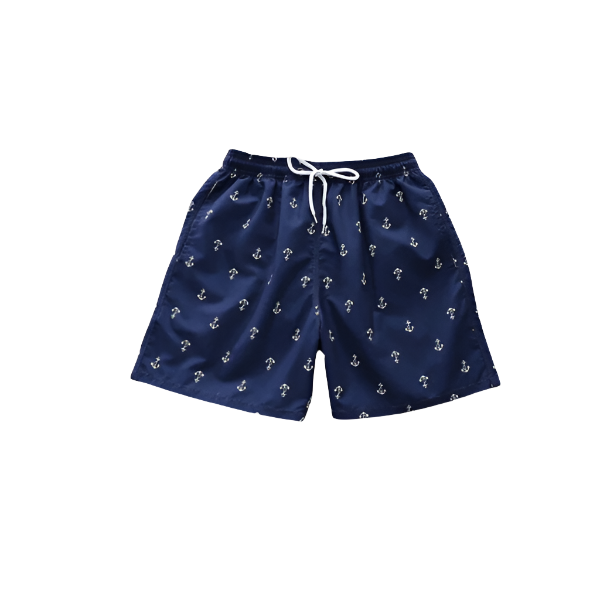 Anchor Print Badeshorts mit Kordelzug ideal für den Strand