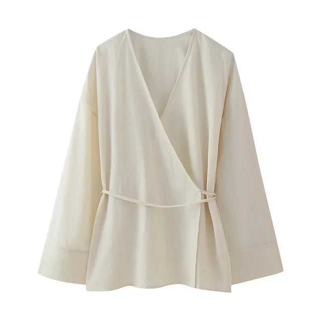 Damen- Outfitset- lockeres Kimono-Pyjamaset- Baumwolle- Sommer