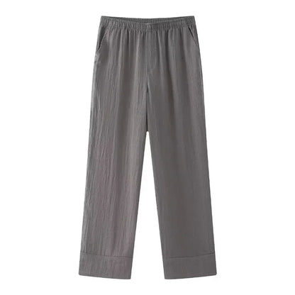 Damen- Outfitset- lockeres Kimono-Pyjamaset- Baumwolle- Sommer