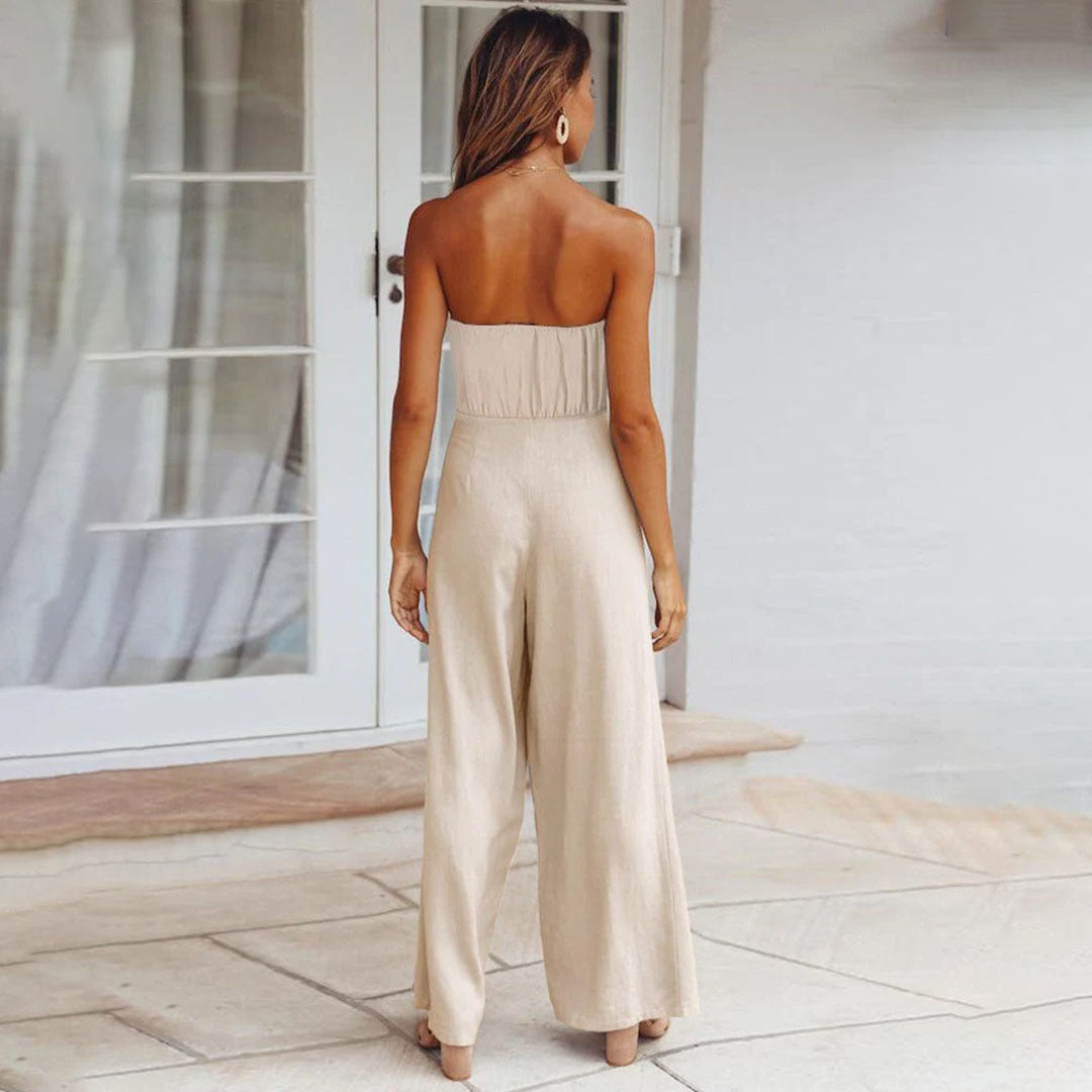 Trendy Tube Jumpsuit mit fester Farbe ideal für den Sommer