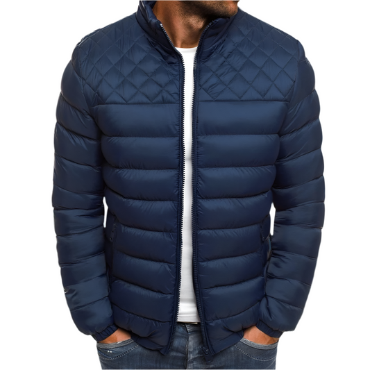 Herren - Jacke - Casual Stehkragen - Baumwolle Karo - Winter