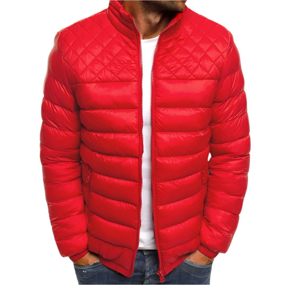 Herren - Jacke - Casual Stehkragen - Baumwolle Karo - Winter