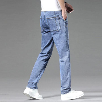 Multi Pocket Gerade geschnittene Jeans